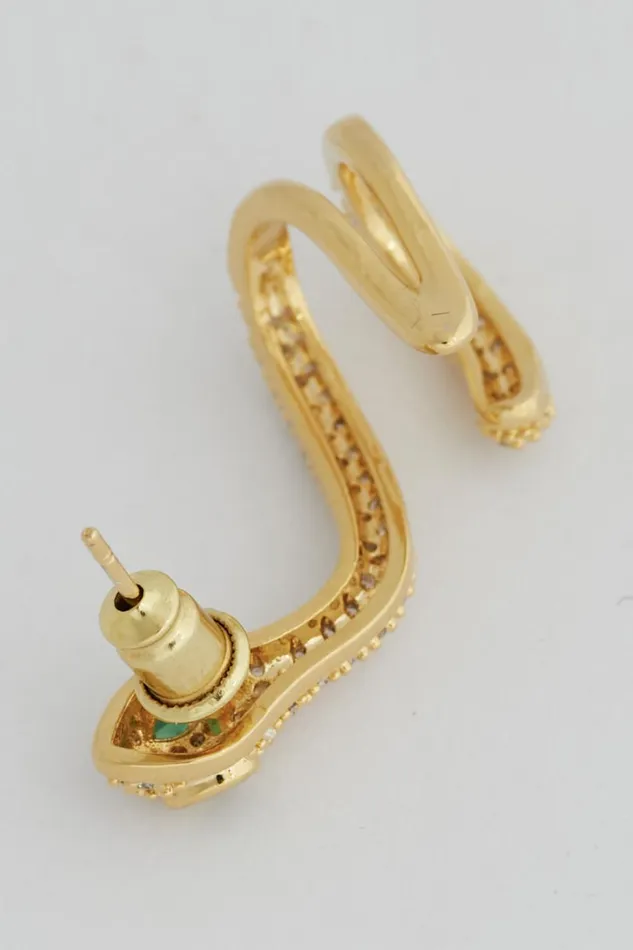 Lulah Diamante Snake Single Stud Earring In Gold Women Showpo Earrings