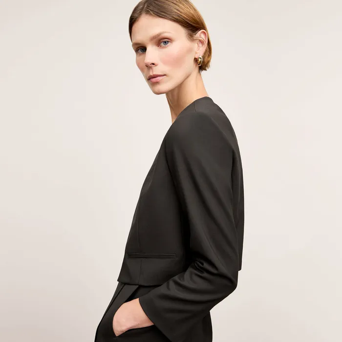 M M LaFleur Jackets Women The Neale Jacket 8211 Wool Twill Black
