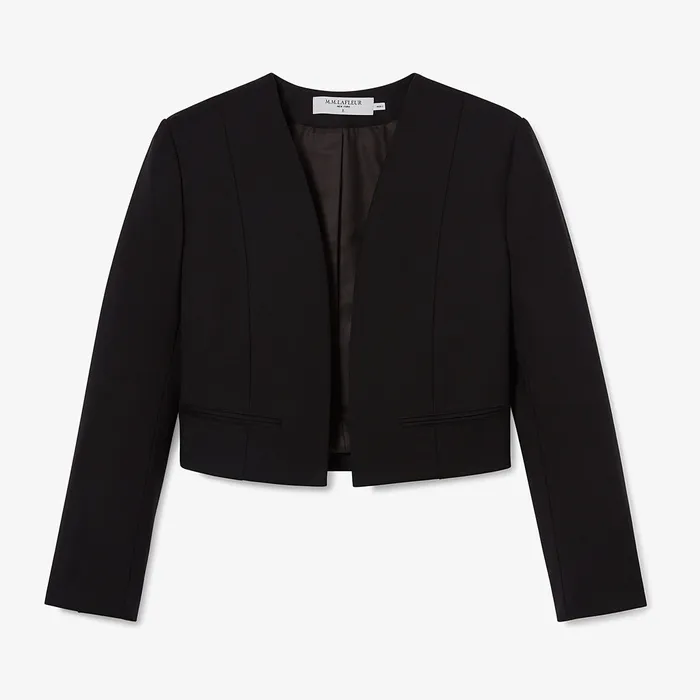 M M LaFleur Jackets Women The Neale Jacket 8211 Wool Twill Black