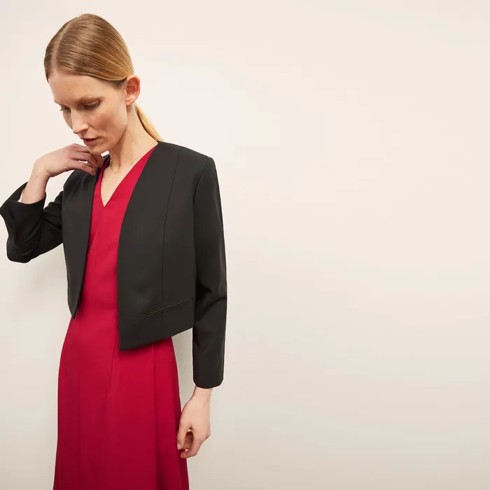 M M LaFleur Jackets Women The Neale Jacket 8211 Wool Twill Black