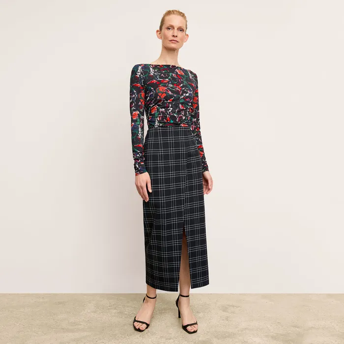 M M LaFleur The Amara Skirt 8211 Knit Suiting BlackWhite Women Skirts