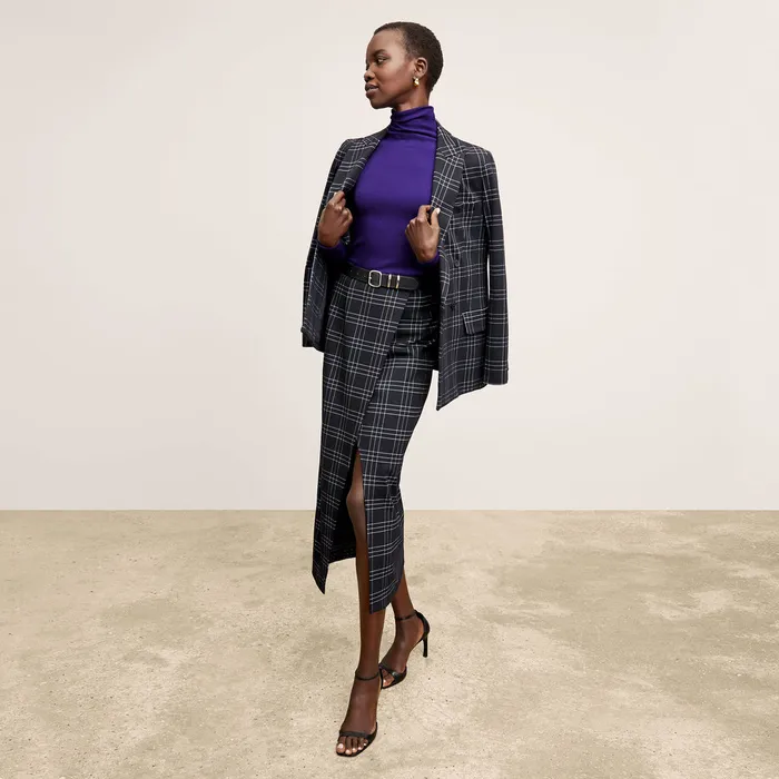 M M LaFleur The Amara Skirt 8211 Knit Suiting BlackWhite Women Skirts