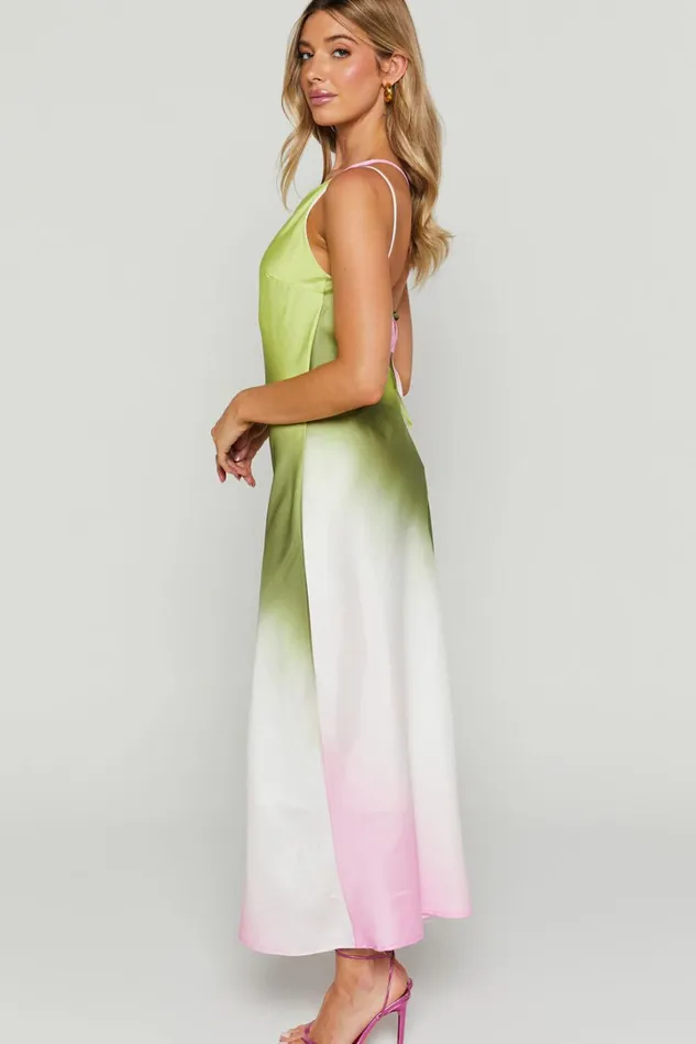 Marnie Midi Dress 8211 One Shoulder Dress In OMBRE Women Showpo Dresses