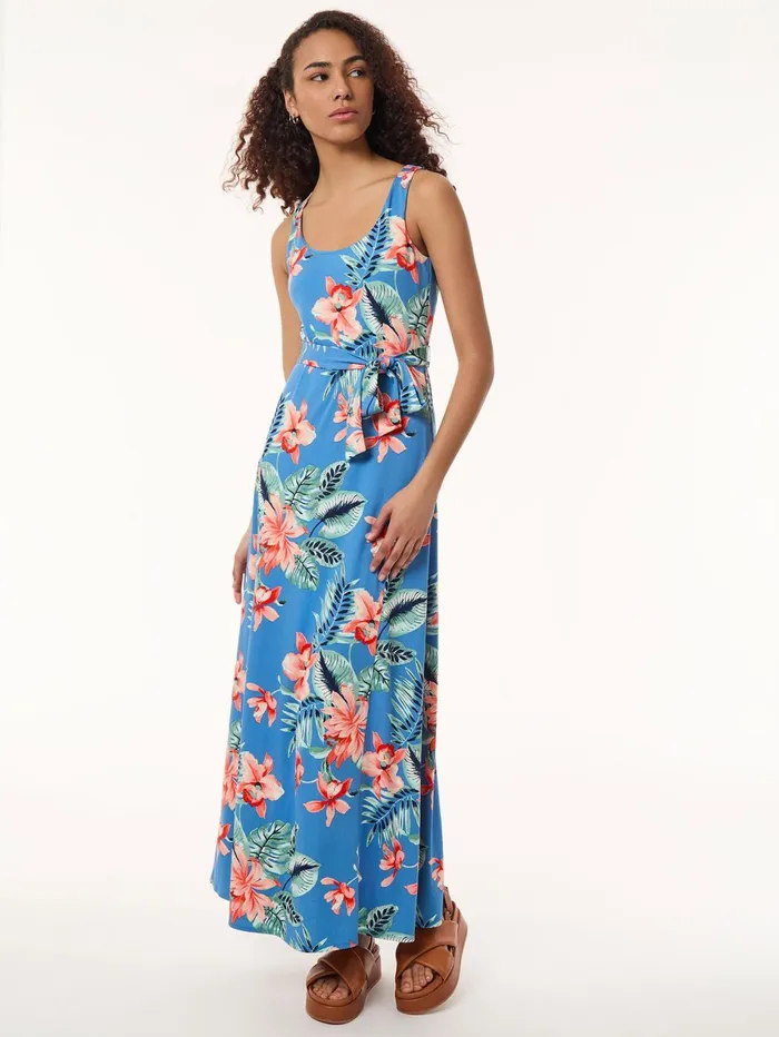 Maxi Tank Dress Printed Moss Crepe Women Jones New York Dresses