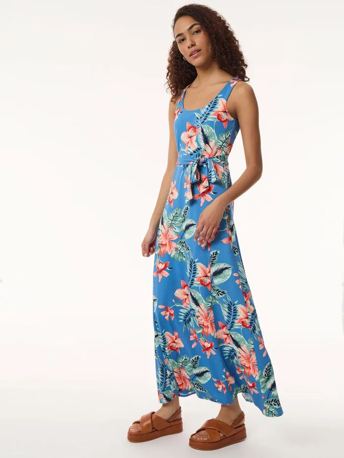 Maxi Tank Dress Printed Moss Crepe Women Jones New York Dresses Maxi Tank Dress Printed Moss Crepe Women Jones New York Dresses