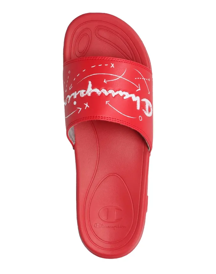 Men039S Mega Sfb Slides Scarletwhite Men Champion Lifestyle