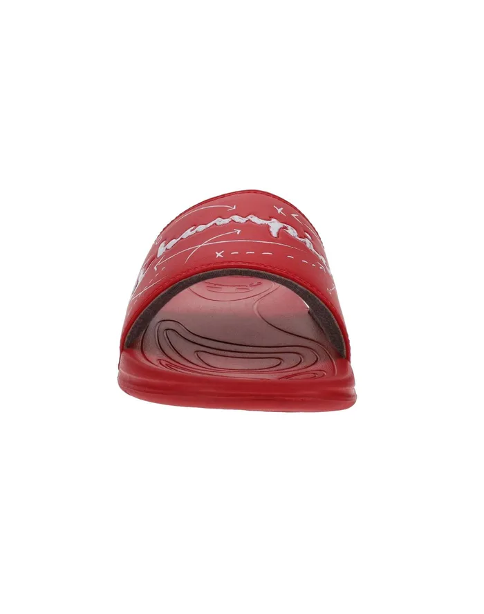 Men039S Mega Sfb Slides Scarletwhite Men Champion Lifestyle