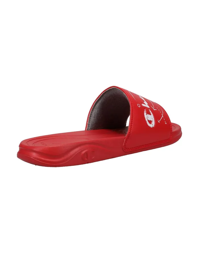 Men039S Mega Sfb Slides Scarletwhite Men Champion Lifestyle