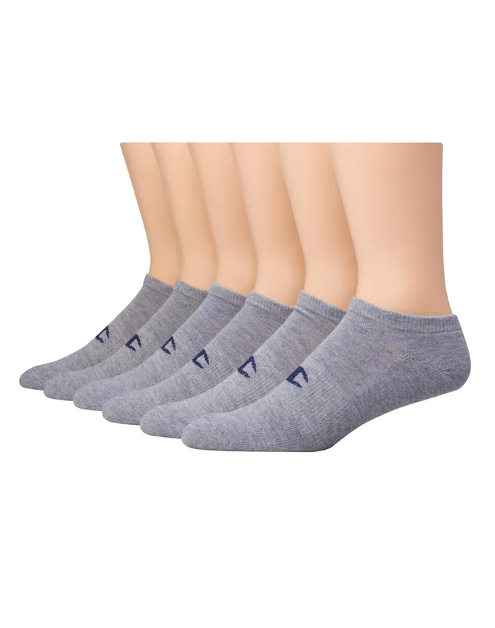 Men039S NoShow Socks 6Pairs Heather Grey Men Champion Socks