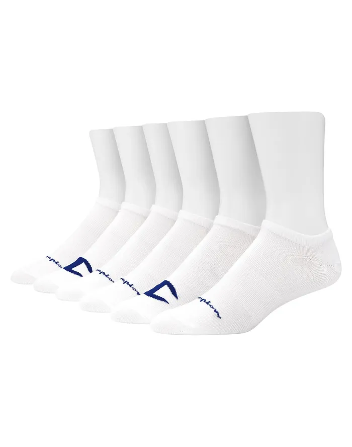 Men039S Super NoShow Socks Multi Logo 6Pairs White Men Champion Socks
