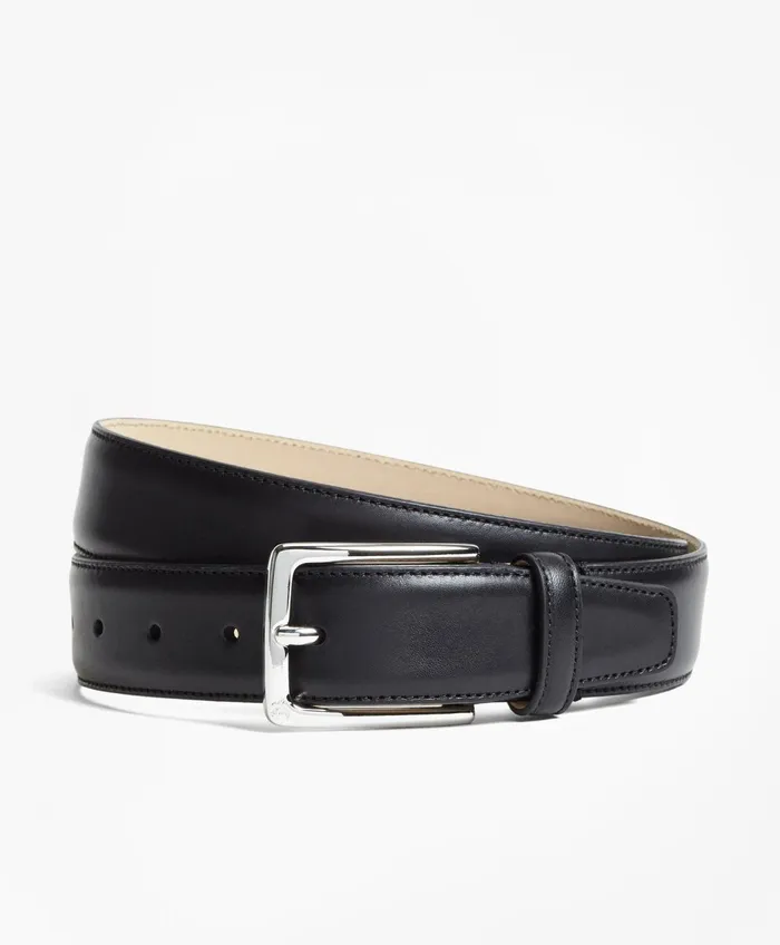Men 1818 Leather Belt Black Brooks Brothers Belts
