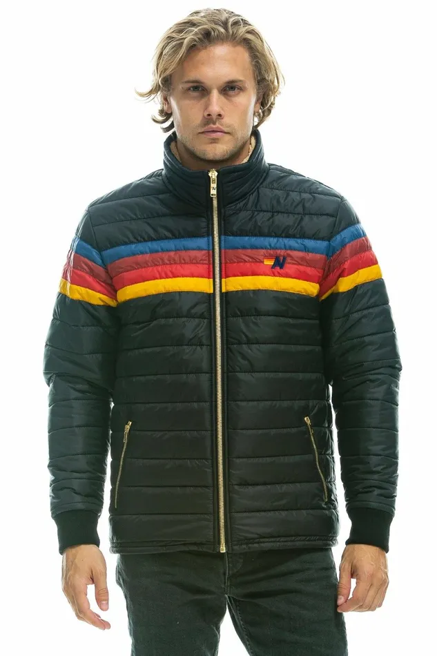 Men 4 STRIPE JACKET 8211 BLACK Aviator Nation Outerwear