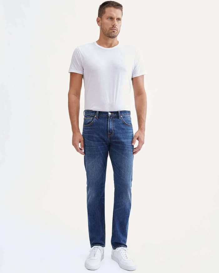 Men 7 For All Mankind Denim The Straight Reinforced Back Pocket In Juniper
