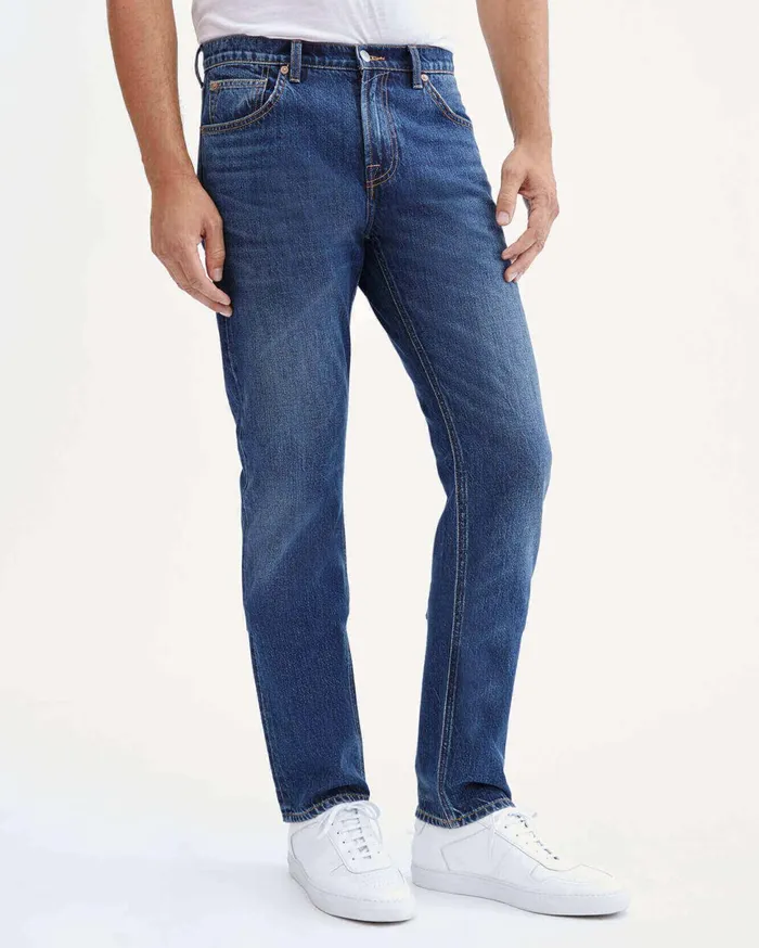 Men 7 For All Mankind Denim The Straight Reinforced Back Pocket In Juniper