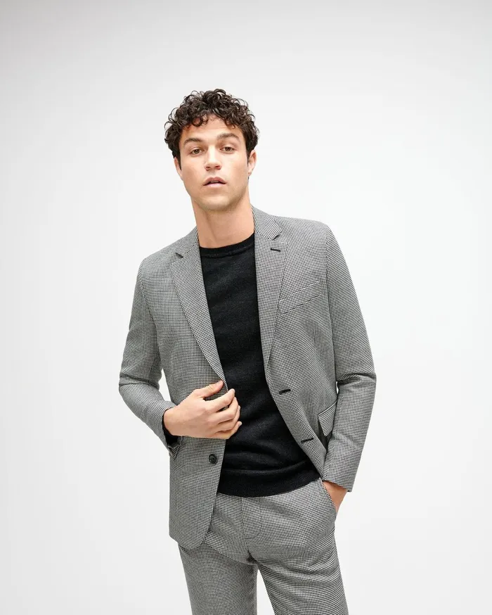 Men 7 For All Mankind Jackets 038 Coats Notch Lapel Suit Jacket In Houndstooth