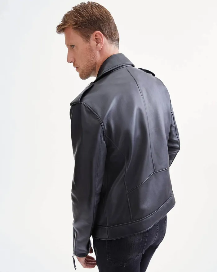 Men 7 For All Mankind Jackets 038 Coats Signature Biker Jacket In Black