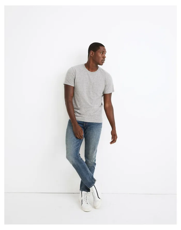 Men Athletic Slim Authentic Flex Jeans In Seaward Wash Seward Wash Madewell Jeans