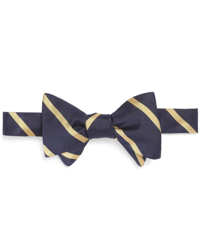 Men Bb3 Rep Bow Tie Navygold Brooks Brothers Ties and Pocket Squares