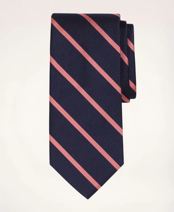 Men Bb3 Rep Tie Pink Brooks Brothers Ties and Pocket Squares
