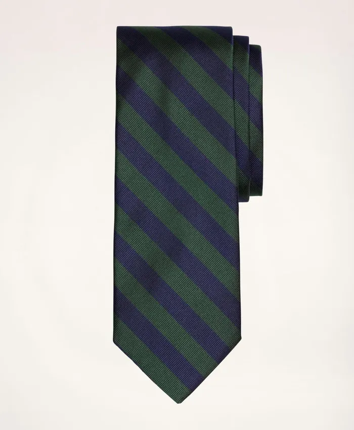 Men Bb4 Rep Tie Greennavy Brooks Brothers Ties and Pocket Squares