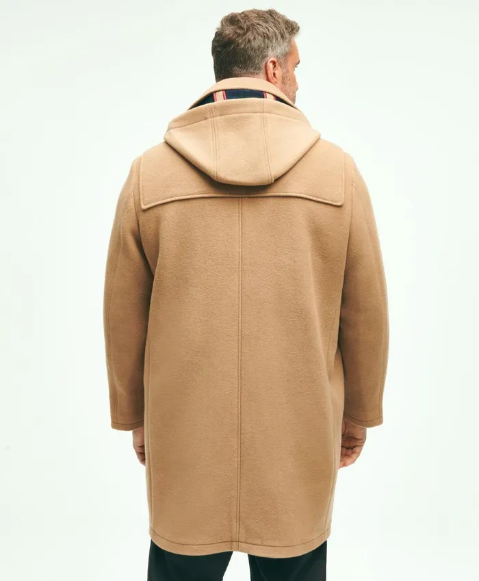 Men Big and Tall Classic Wool Duffle Coat Beige Brooks Brothers Coats and Jackets