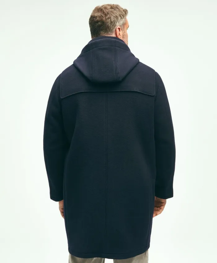 Men Big and Tall Classic Wool Duffle Coat Navy Brooks Brothers Coats and Jackets