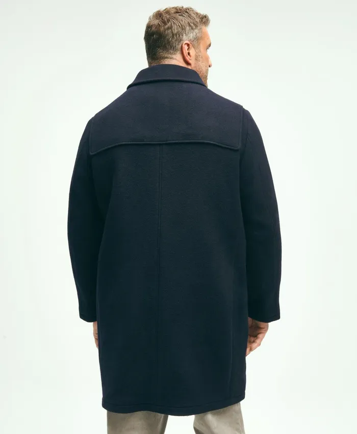 Men Big and Tall Classic Wool Duffle Coat Navy Brooks Brothers Coats and Jackets