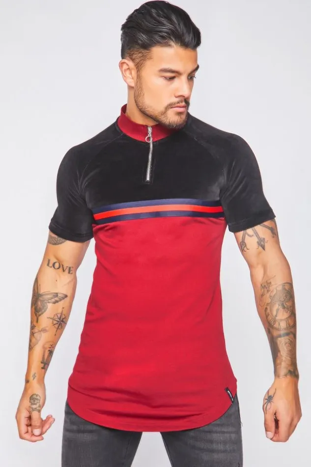 Men Black And Burgundry TShirt Brentiny Paris TShirts