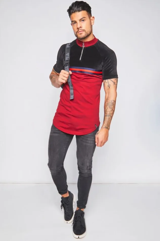 Men Black And Burgundry TShirt Brentiny Paris TShirts Men Black And Burgundry TShirt Brentiny Paris TShirts