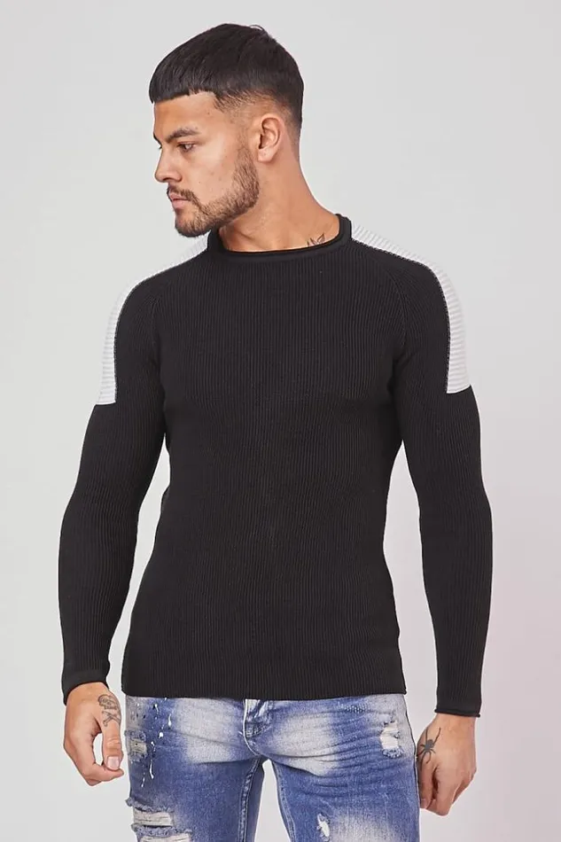 Men Black White Fine Sweatter Brentiny Paris Sweatshirts and Pullovers Men Black White Fine Sweatter Brentiny Paris Sweatshirts and Pullovers