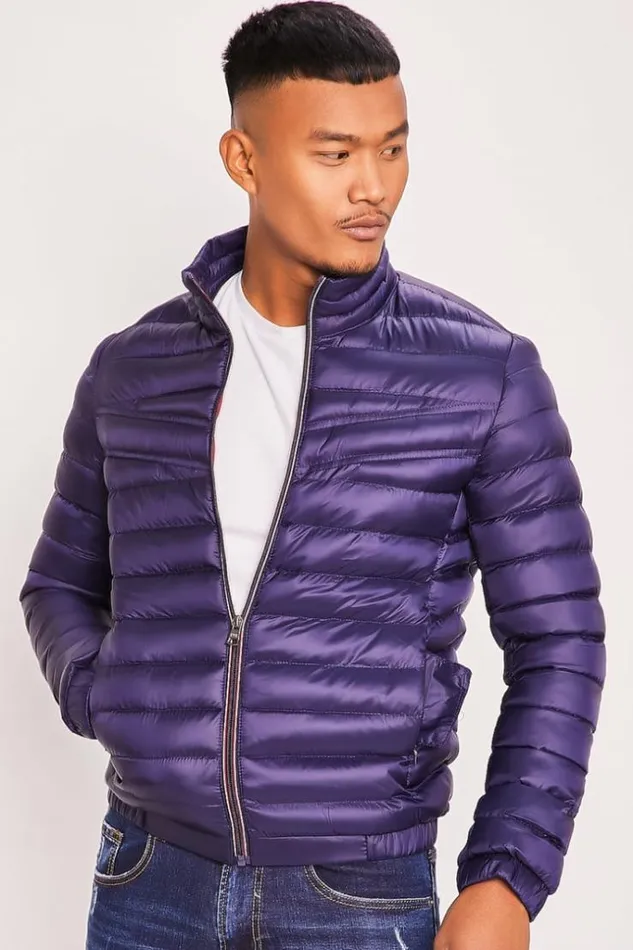 Men Blue Puffer Jacket Blue Brentiny Paris Parkas And Down Jackets
