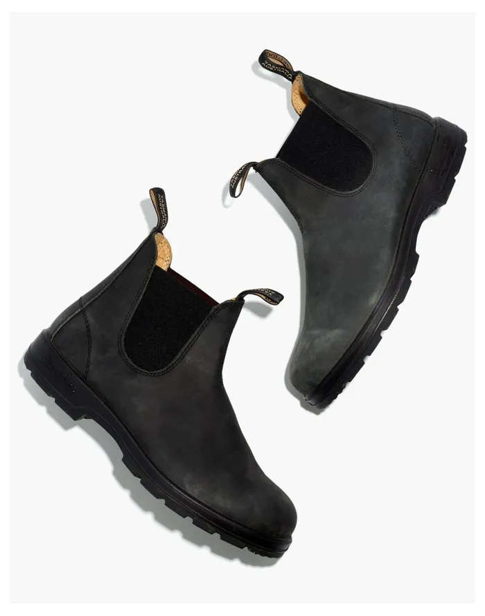 Men Blundstone Classic Chelsea Boots Rustic Black Madewell Boots