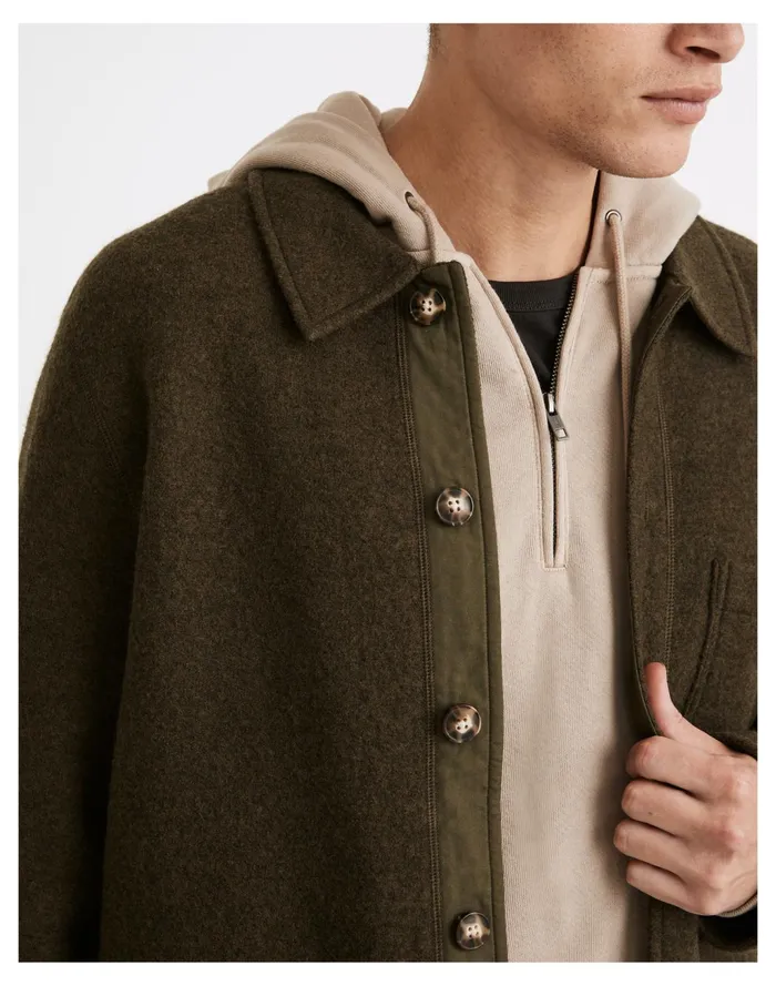 Men Boiled Wool Chore Coat Heather Seaweed Madewell Jackets Men Boiled Wool Chore Coat Heather Seaweed Madewell Jackets