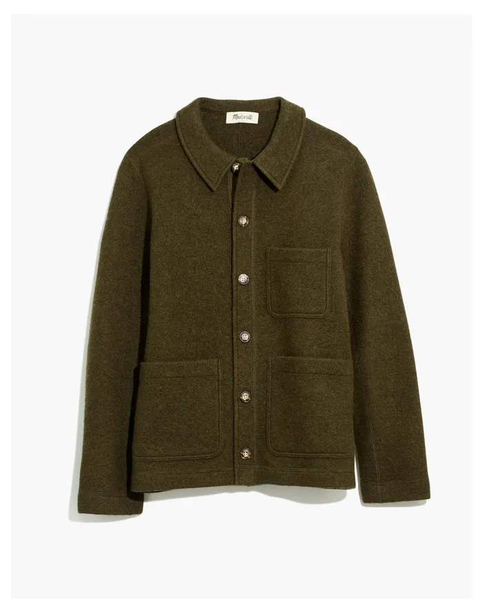 Men Boiled Wool Chore Coat Heather Seaweed Madewell Jackets Men Boiled Wool Chore Coat Heather Seaweed Madewell Jackets