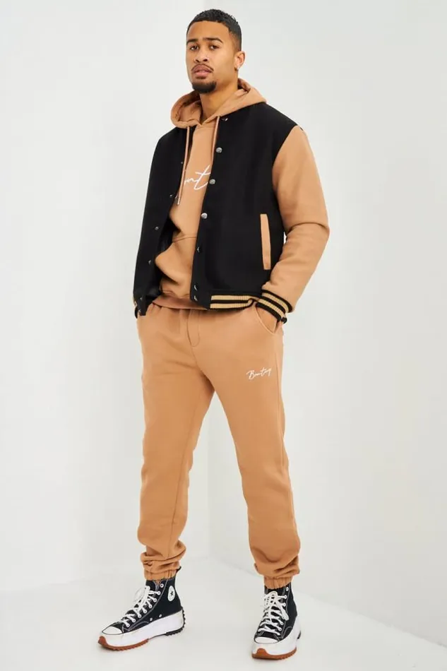 Men Bomber Bicolore Noir Et Camel Black Brentiny Paris Jackets