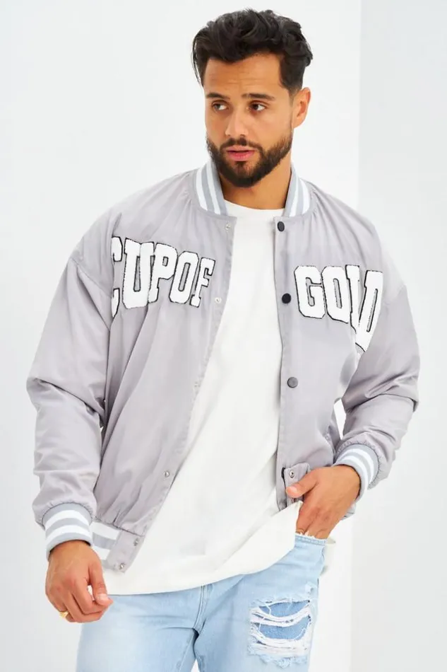 Men Bomber Gris Grey Brentiny Paris Jackets