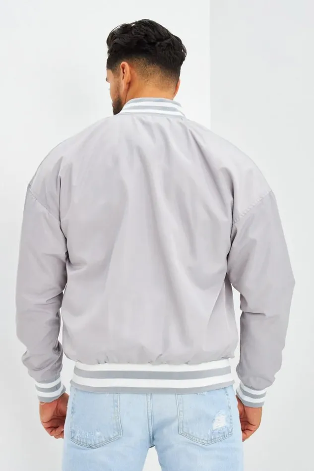 Men Bomber Gris Grey Brentiny Paris Jackets
