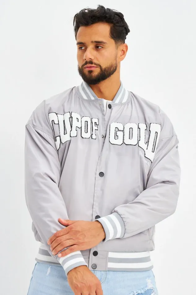 Men Bomber Gris Grey Brentiny Paris Jackets