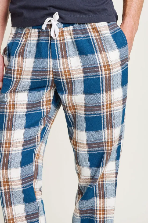 Men Brakeburn Pyjamas Blue Winter Check Pyjama Bottoms