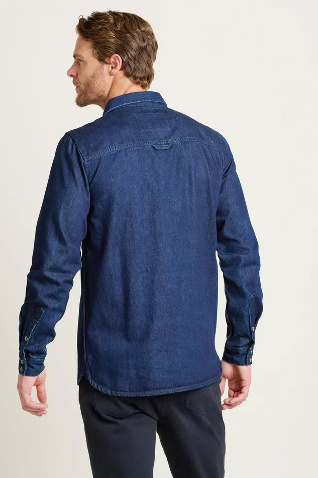 Men Brakeburn Shirts Blue Denim Shirt