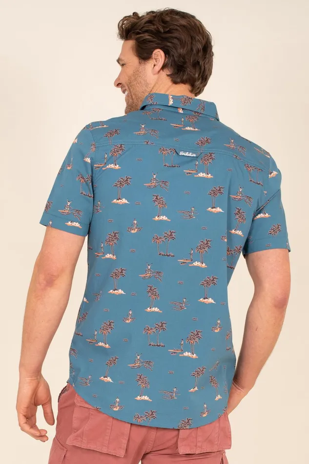 Men Brakeburn Shirts Brakeburn Waikiki Print Shirt