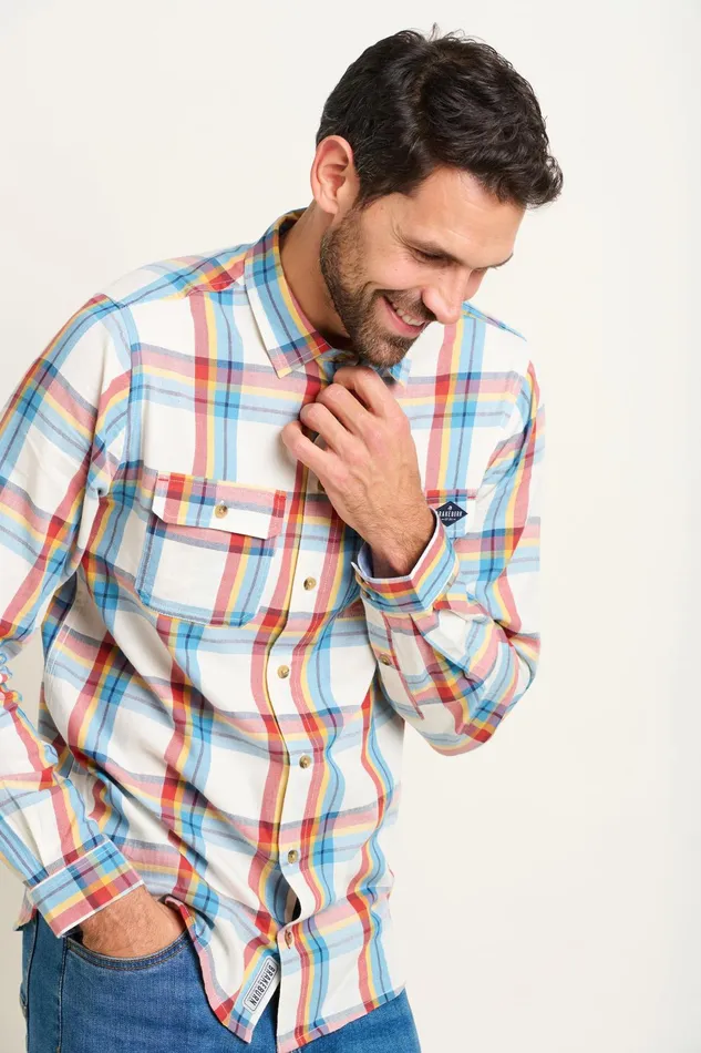 Men Brakeburn Shirts Multicoloured Multi Check Long Sleeve Shirt