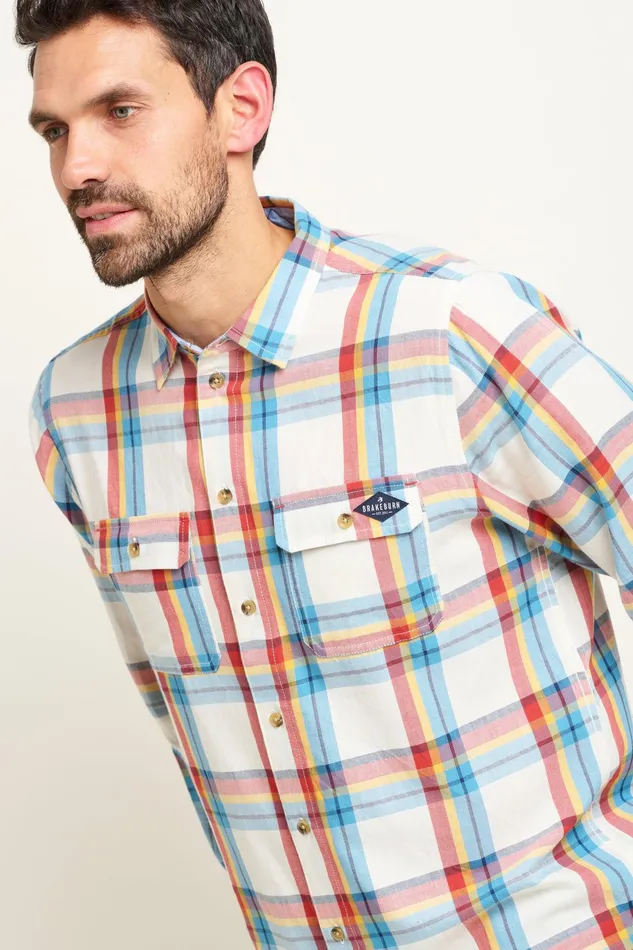 Men Brakeburn Shirts Multicoloured Multi Check Long Sleeve Shirt