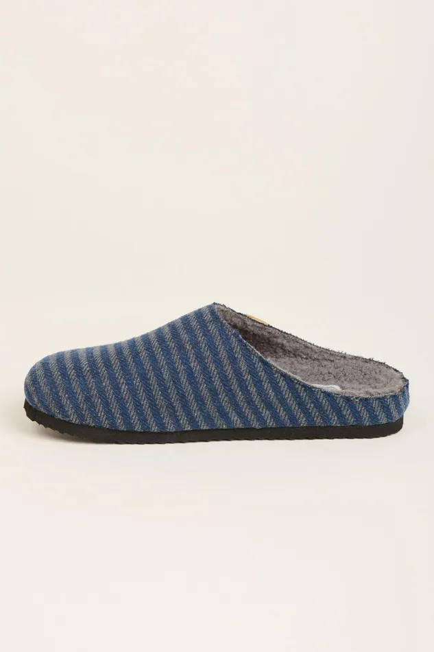 Men Brakeburn Slippers and Sandals Navy Stripe Slipper