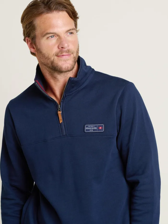 Men Brakeburn Sweatshirts And Hoodies Navy Navy Quarter Zip Sweatshirt