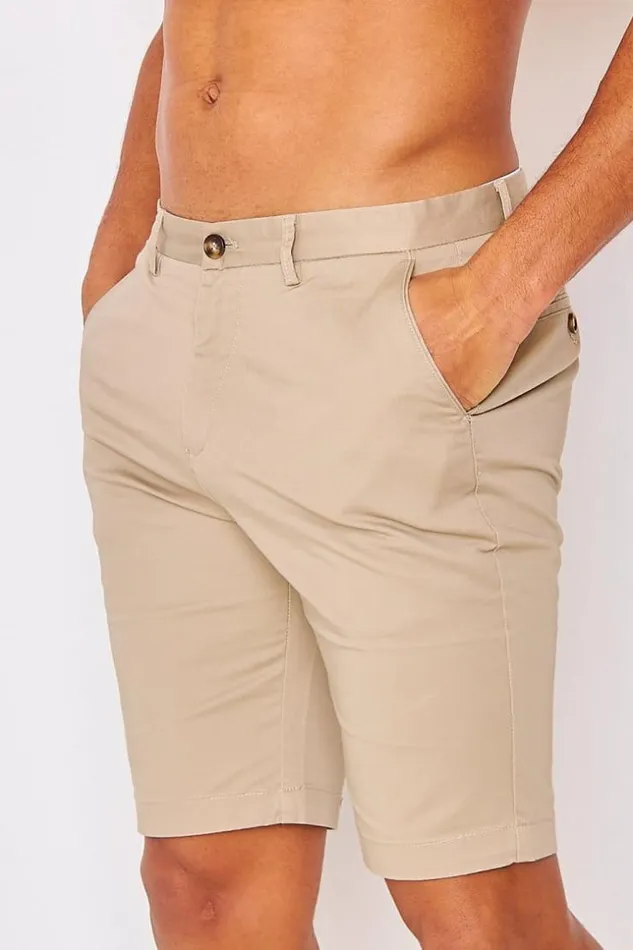 Men Chino Shorts In Beige Beige Brentiny Paris Shorts