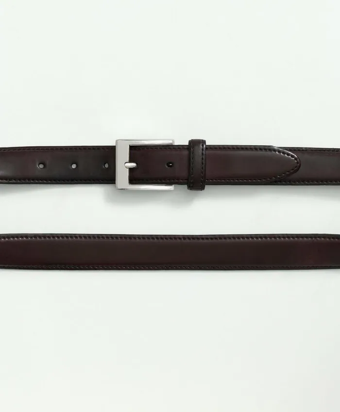 Men Cordovan Leather Belt Burgundy Brooks Brothers Belts