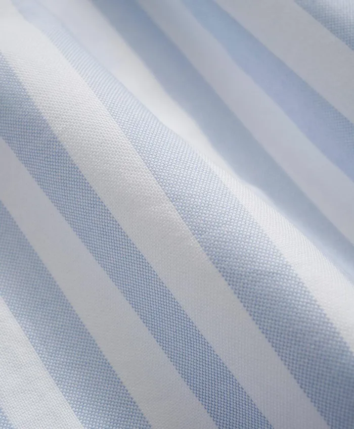 Men Cotton Oxford Stripe Boxers Light Blue Brooks Brothers Underwear