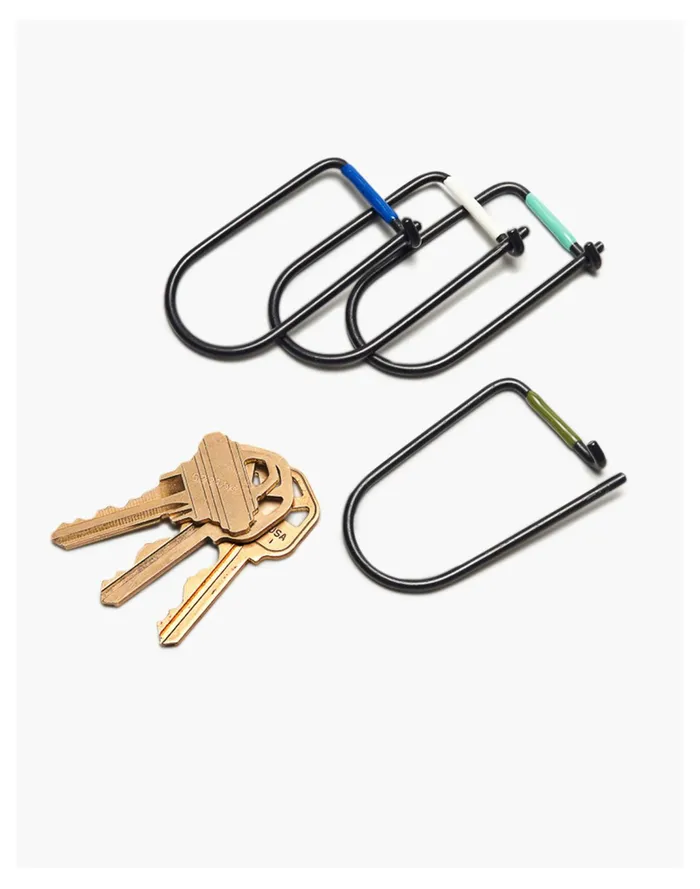 Men Craighill Wilson Carbon Black Enameled Keyring Blue Madewell Wallets and Accessories Men Craighill Wilson Carbon Black Enameled Keyring Blue Madewell Wallets and Accessories