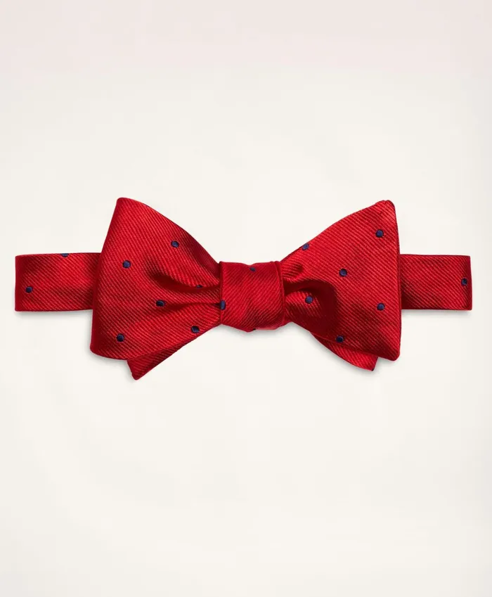 Men Dot Bow Tie Red Brooks Brothers Ties and Pocket Squares
